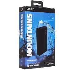 Портативный аккумулятор Perfeo Powerbank MOUNTAINS 30000 mAh/LED дисплей/PD + QC 3.0/Type-C/4 USB/Выход: 3A, max 22.5W White (PF_D0162)
