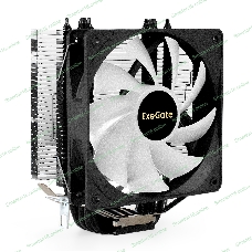 Кулер для процессора ExeGate Dark Magic EE400XL-PWM.ARGb серебристый, 120 мм, алюминий/медь, 2400 об/мин, 37 дБ, 4 pin, 125 Вт, 155 мм