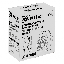 Тепловентилятор MTX FHS-2000, белый, 1000/2000 Вт, 25 м2, термостат