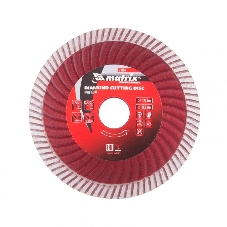Диск алмазный отрезной Matrix Turbo Extra, 125 х 22,2 мм, сухая резка