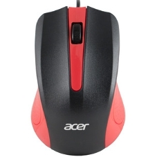 Мышь проводная Acer OMW012 черный/красный, 1200 dpi, USB, кнопки - 3