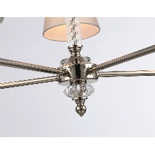 Люстра Ambrella light LH71001/5 BN/WH никель/белый E14*5 max 40W D670*1130