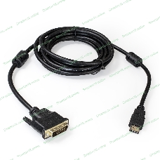 Кабель ExeGate EX284907RUS HDMI-DVI ExeGate EX-CC-HDMIM-DVIM-3.0 (19M/25M, dual link, 3м, 2 фильтра, позолоченные контакты)
