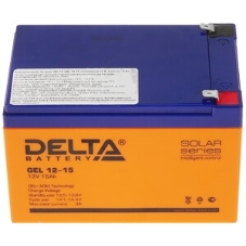 Батарея Delta GEL 12-15 (12V/15А·ч) свинцово- кислотный аккумулятор