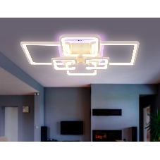 Потолочный светодиодный светильник FA5306/4+2 WH белый 176W 800*550*140 (ПДУ РАДИО 2.4G)