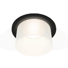 Комплект встраиваемого светильника Ambrella light XC7622045 SBK/FR черный песок/белый матовый MR16 GU5.3 (C7622, N7170)