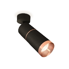 Светильник Ambrella Light XM6313013 SBK/PPG черный песок/золото розовое полированное MR16 GU5.3