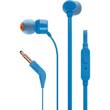 Проводные наушники JBL Tune 110 синий, внутриканальные, Jack 3.5 мм