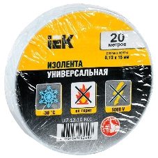 Изолента IEK UIZ-13-10-K01 0,13х15 мм белая 20 метров