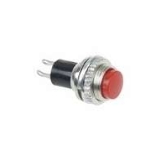 Выключатель-кнопка металл Rexant 220V 2А (2с) (ON)-OFF Ø10.2 красный Mini