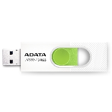 Флешка USB ADATA UV320 (AUV320-64G-RWHGN), 64Gb, USB 3.2 Gen1, R/W 100/30, белый/зеленый