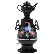 Самовар Centek CT-0091 B (черн+рисунок), 4.0л, 2300 Вт, поддерж.t + LED индикатор, керам заварник