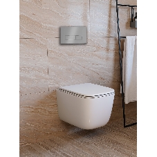 Инсталляция с унитазом комплект BAU PRO 6 в 1: унитаз подвесной безободковый торнадо Bau Dream 51х35, быстросъемное сиденье микролифт, кнопка смыва BAU Pulse, серый металлик/хром
