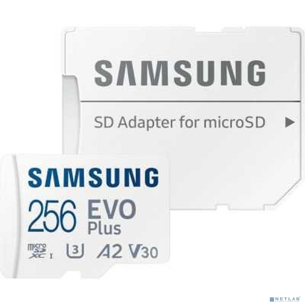 Флеш карта microSDXC 256Gb Samsung EVO Plus (R/W 160/90 Mb/s, adapter) (MB-MC256SA/APC)