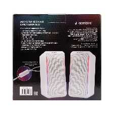 Акустическая система 2.0 Gembird SPK-305-W, 10Вт, пластик, рег.громкости, RGB подсветка, белый