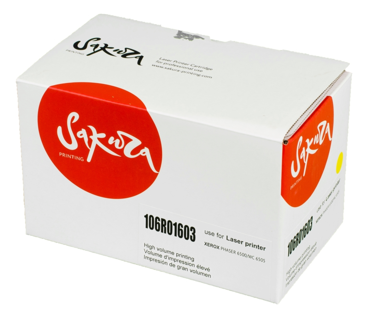 Картридж лазерный Sakura 106R01603 для Xerox Phaser 6500/Workcenter 6505, желтый, 2500 к.