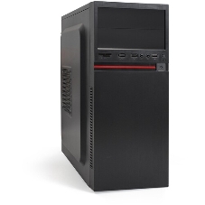 Компьютерный корпус Miditower ExeGate AA-443-AA350 (ATX, AA350 8 см, 2хUSB+HD Audio, черный)