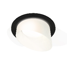Комплект встраиваемого светильника Ambrella light XC7622046 SBK/FR черный песок/белый матовый MR16 GU5.3 (C7622, N7175)