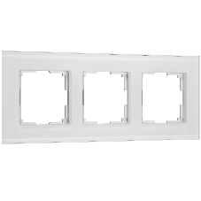 Рамка на 3 поста Senso (белый, стекло soft-touch) W0033101