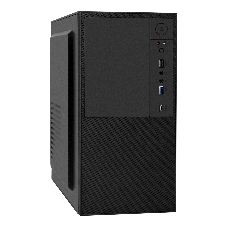 Компьютерный корпус Minitower ExeGate BAA-308UC-UNS500 (mATX, БП UNS500 с вент. 12см, 1хUSB/1хUSB 3.0/1хTypeC, HD Audio, черный)