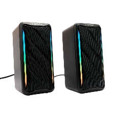 Акустическая система 2.0 Gembird SPK-305, 10Вт, пластик, рег.громкости, RGB подсветка, черный