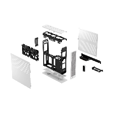Компьютерный корпус без блока питания Fractal Design Ridge, 2x140mm, 2xUSB-A 3.2 + 1xUSB 3.2 Type-C, SFX PSU Support, mITX White