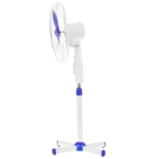 Вентилятор Oasis VF-40PWB белый/синий, напольный, 40 Вт, 3 скорости, 40 см ( 2 шт в коробке )