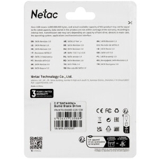Накопитель SSD Netac SA500, 128Gb, SATA III, 2.5