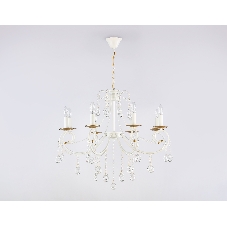 Светильник Ambrella light TR4917/8 WH/GD белый/золото E14/8 max 40W D740*930