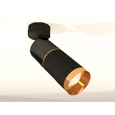 Светильник Ambrella Light XM6313014 SBK/DCH/PYG черный хром/черный песок/золото желтое полированное MR16 GU5.3