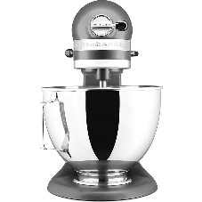Миксер KitchenAid 5KSM95PSECU серебристый, стационарный, 250 Вт, 4.3 л, 10 скоростей