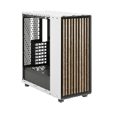 Компьютерный корпус без блока питания Case Fractal Design North TG Clear Tint, Midi-Tower, 2x140мм, 2xUSB-A 3.2 + 1xUSB 3.2 Type-C ATX, mATX, mITX Wood panel, Chalk белый