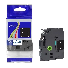 Картридж с лентой NVP TZE-325 белый на черном 9x8 для Brother (совместимый)