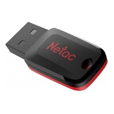 Флешка USB Netac U197 (NT03U197N-032G-20BK), 32Gb, USB 2.0, R/W 25/10, черный/красный