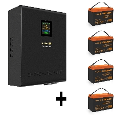 Комплект Источник бесперебойного питания EX296003RUS + батарея 100Aч EX285656RUS 4шт (инвертор, синус, для котла, настенный) ExeGate FineSine SX-3000.LCD.AVR.2SH.T 3000VA/2100W, чистая синусоида, цветной LCD-дисплей, AVR, 2*Schuko+клеммы, линейно-интерактивный, крепление настенное, Black + батарея ExeGate HRL 12-100 (12В, 100А·ч) 4шт