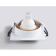 Светильник встраиваемый Ambrella light TN102728 WH/GD белый/золото GU5.3 92*92*23