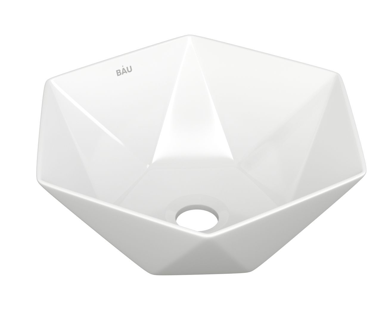Раковина накладная на столешницу BAU Crystal 40х40, белая