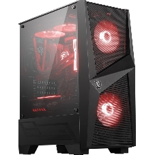 Компьютерный корпус MSI MAG FORGE 100M/mid-tower, ATX, tempered glass side panel/2x RGb 120мм & 1x 120мм fans inc./MAG FORGE 100M