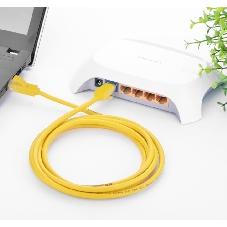 Патч-корд Greenconnect UTP прямой ethernet 0.5m cat.5е, RJ45, литой (Желтый) (GCR-LNC02-0.5m)