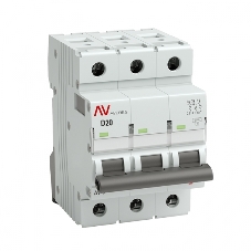 Выключатель автоматический Averes AV-6 (D) 3P 20А 6kA