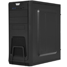 Компьютерный корпус Miditower ExeGate CP-603 Black, ATX, (CP400W, 80мм), 2хUSB+2хUSB 3.0, Audio