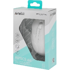 Мышь беспроводная A4Tech Fstyler FG15CS Air2 белый, 1200 dpi, USB Type-A, радиоканал, кнопки - 3
