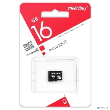 Флеш карта SDmicro Card 16Gb Smartbuy Сlass 10 (без адаптеров)
