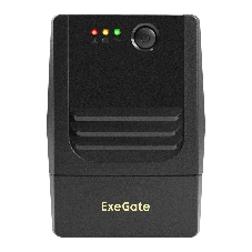 Источник бесперебойного питания ExeGate Power NB-500.LED.AVR.2SH.USB (500VA/300W, LED, AVR, 2*Schuko, USB, батарея 12V 4.5Ah, Black)