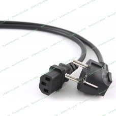 Кабель питания Gembird 1.8м, VDE(0.75мм), черный, с зазем., пакет