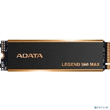 Накопитель SSD ADATA LEGEND 960 MAX, 2Tb, PCIe 4.0 x4, M.2 2280, NVMe, R/W 7400/6800, с радиатором