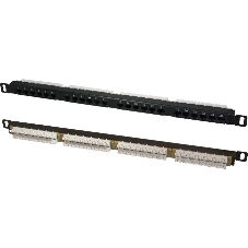 Патч-панель высокой плотности 19', 24хRJ-45, UTP, Cat.5e, 0,5U