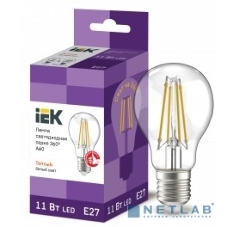 Лампа LED A60 Iek LLF-A60-11-230-30-E27-CL шар прозр. 11Вт 230В 3000К E27 серия 360°