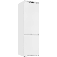 Встраиваемый холодильник Kuppersberg RBN 1760, High-Tech, объем 237 л, скользящий фасад, электронное управление, No Frost, антибактериальный пластик, звуковой сигнал при открытой дверце, перенавешиваемые двери, LED освещение, уровень шума 41 дБ, энергоэффективность А+, белый