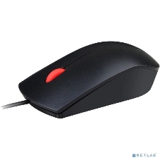 Мышь проводная Lenovo Essential черный, 1600 dpi, USB, кнопки - 3